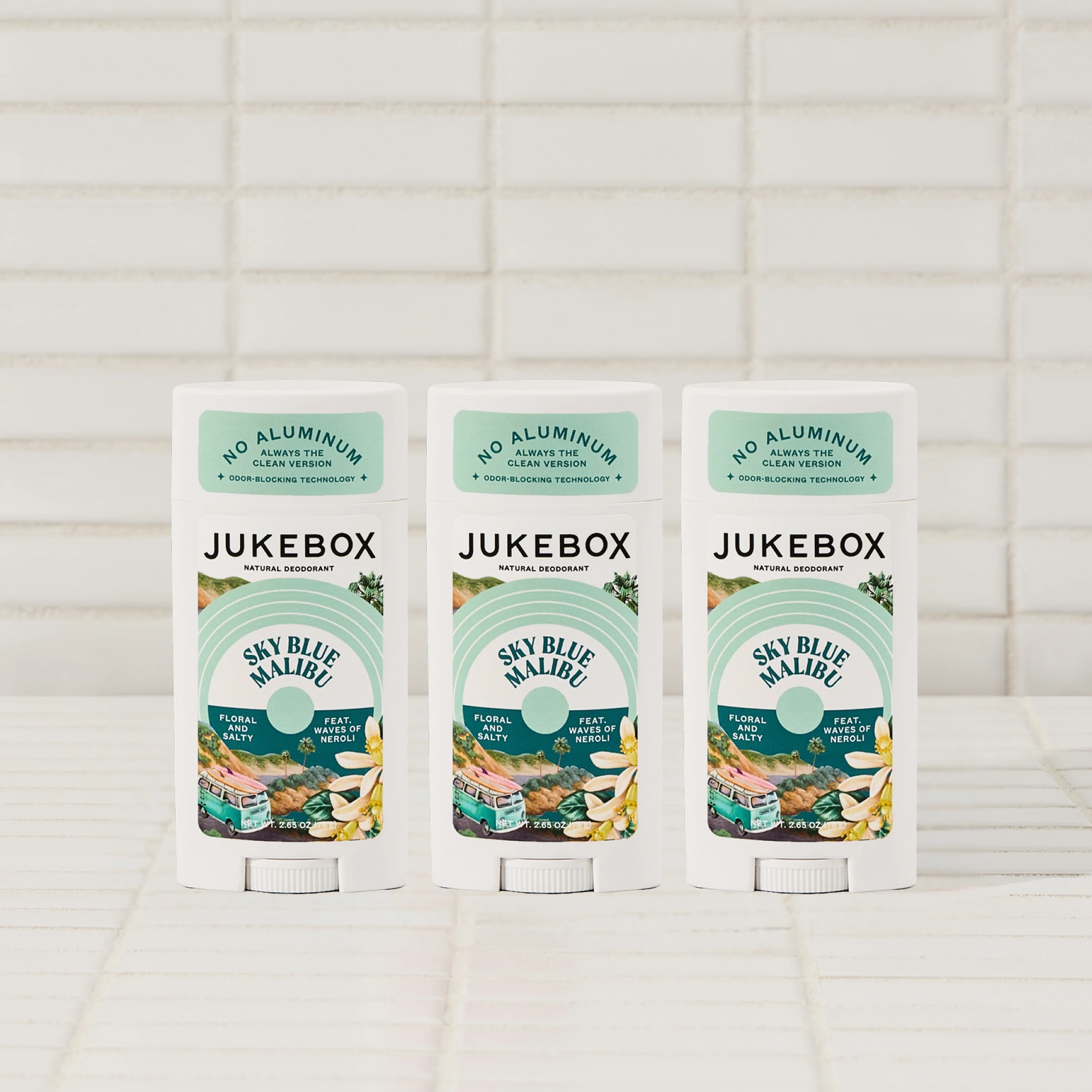 Sky Blue Malibu Deodorant 3-Pack